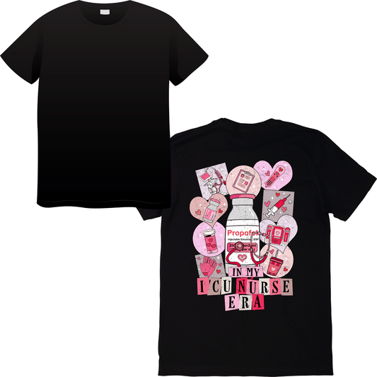 In My ICU Nurse Era Valentine’s Day Tee – Empowering & Fun Healthcare Apparel for ICU Nurses