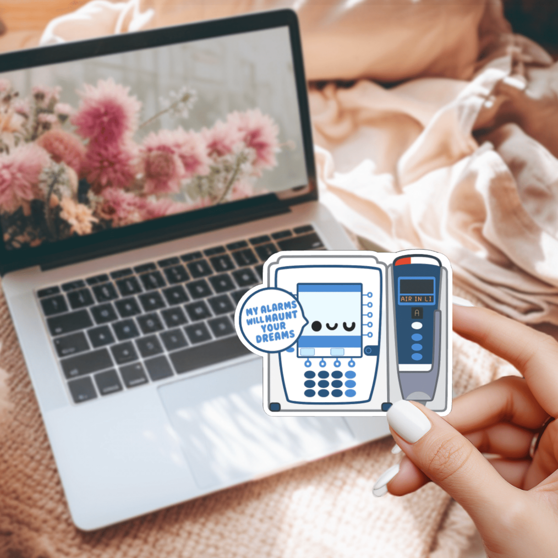 IV Pump Sticker – Funny Nurse Sticker, Medical Equipment Sticker, Infusion Pump Die Cut, Nurse Life Vinyl Decal for Laptop & Water Bottle