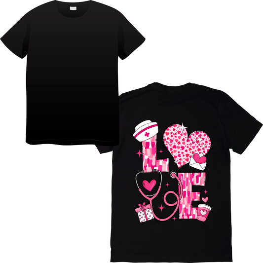 Love Valentine’s Day T-Shirt – Simple & Stylish Healthcare Valentine’s Apparel
