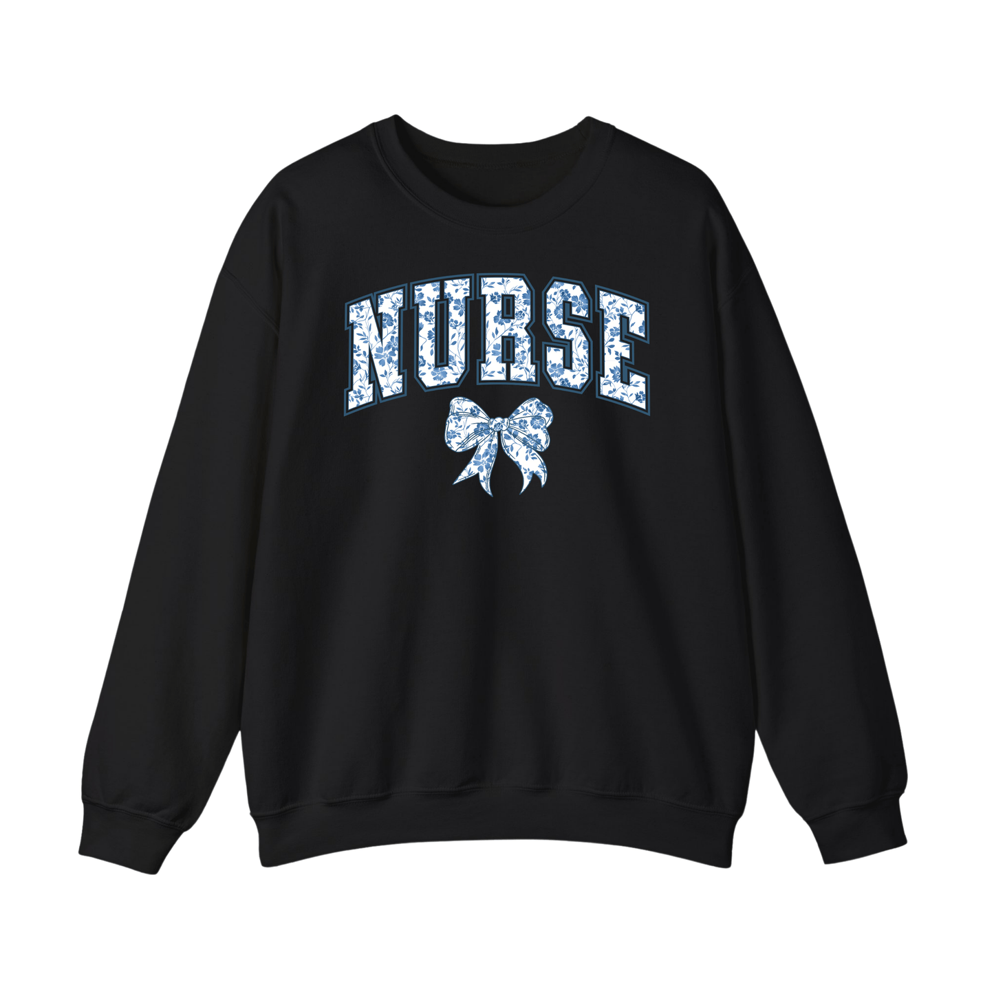 Nurse Chinoiserie Coquette Bow Sweater Women’s Sweater – Stylish Healthcare Apparel for Nurse Black