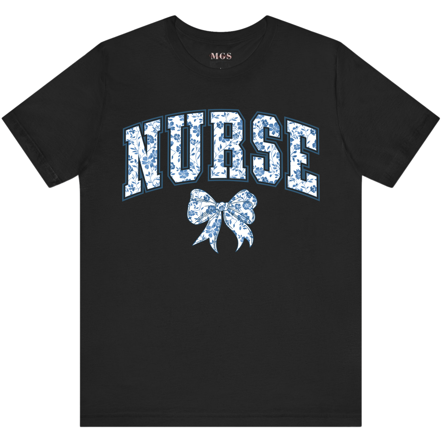 Nurse Chinoiserie Coquette Bow Sweater Women’s T-Shirt – Stylish Healthcare Apparel for Nurses Black