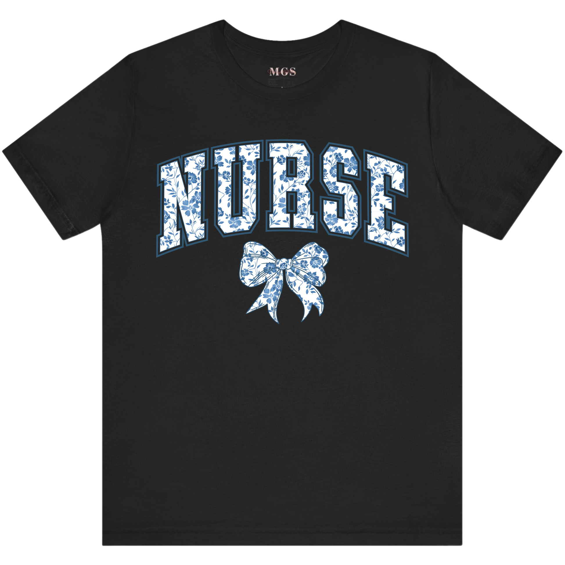 Nurse Chinoiserie Coquette Bow Sweater Women’s T-Shirt – Stylish Healthcare Apparel for Nurses Black