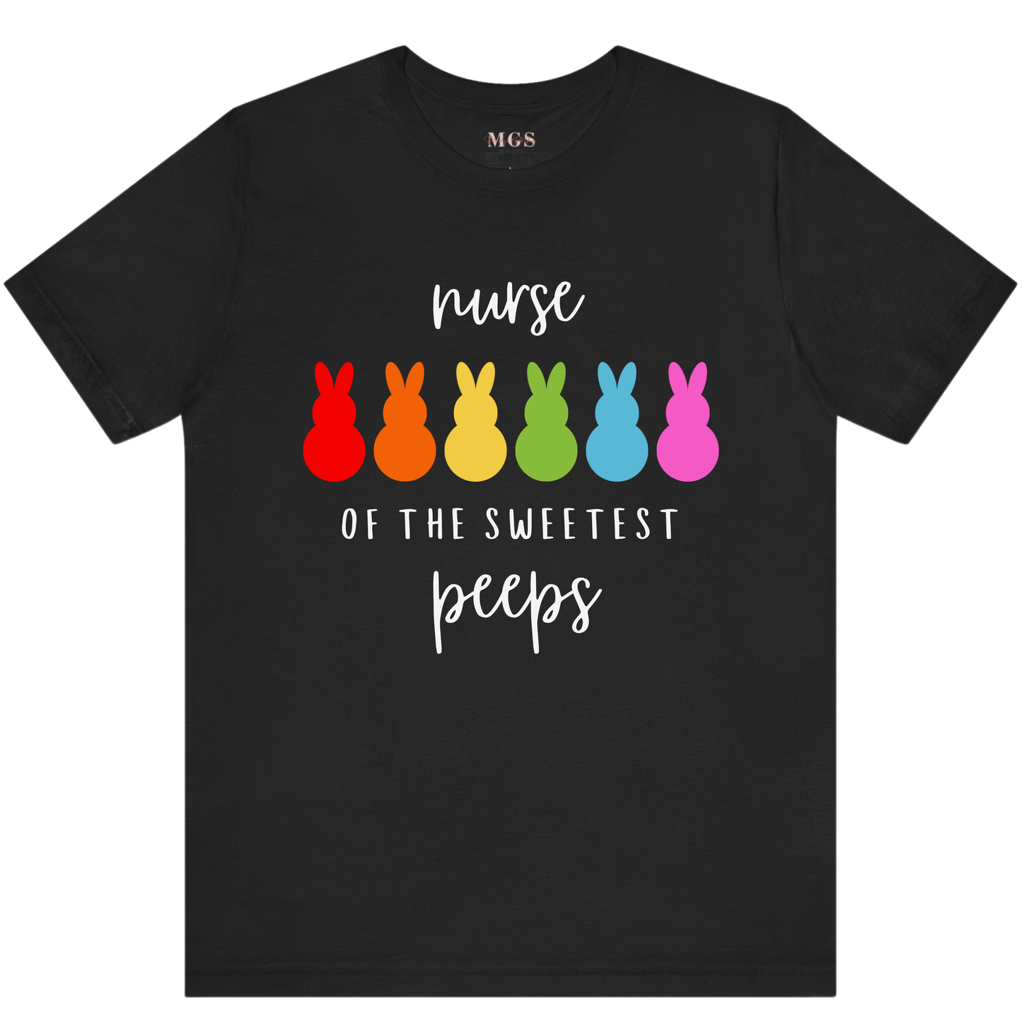 Nurse of the Sweetest Peeps Medical Easter Tee – Cute & Festive Healthcare Shirt for Nurses Black