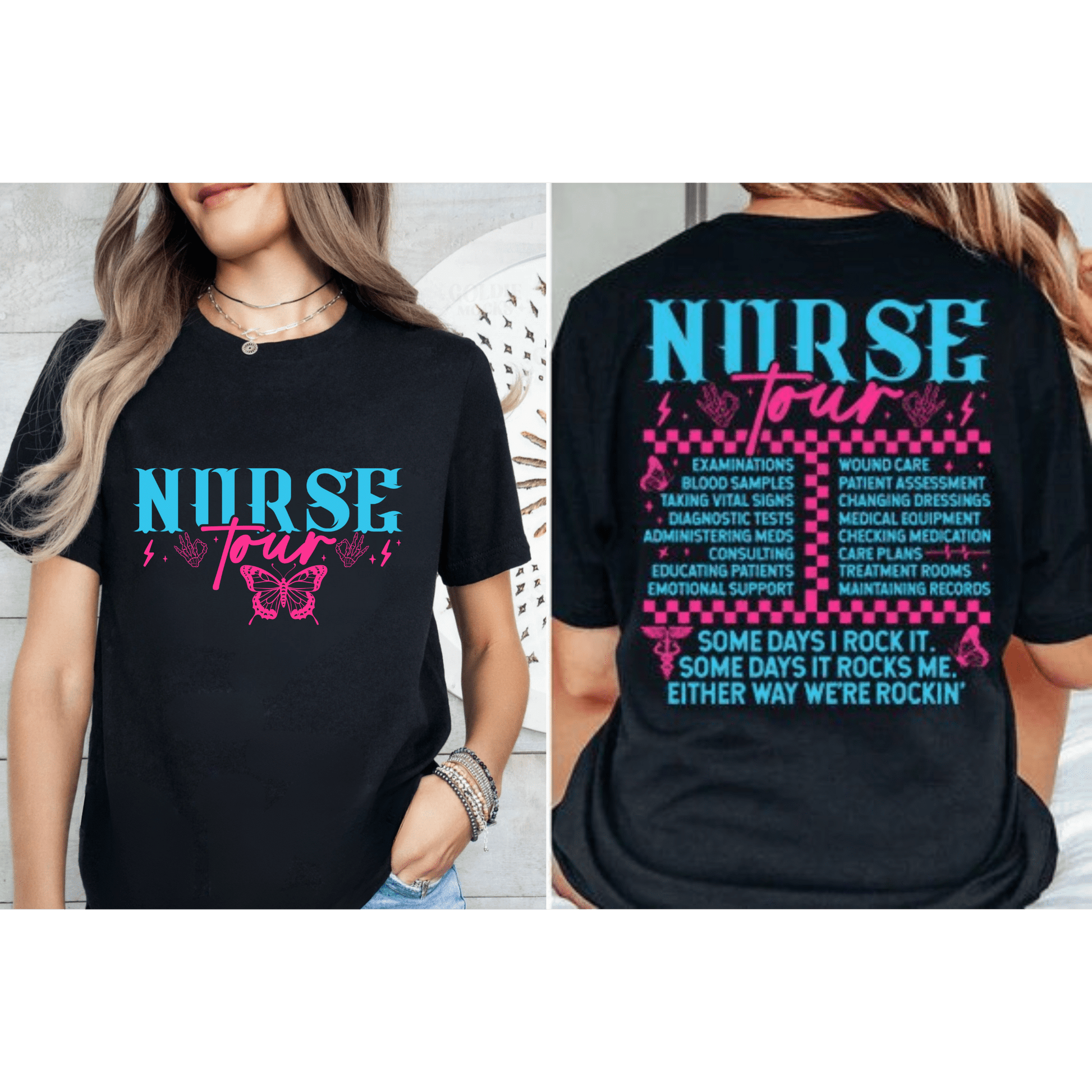 Nurse Tour Shirt – Funny Rock Concert-Inspired Nursing Tee for RNs, CNAs, and Healthcare Workers