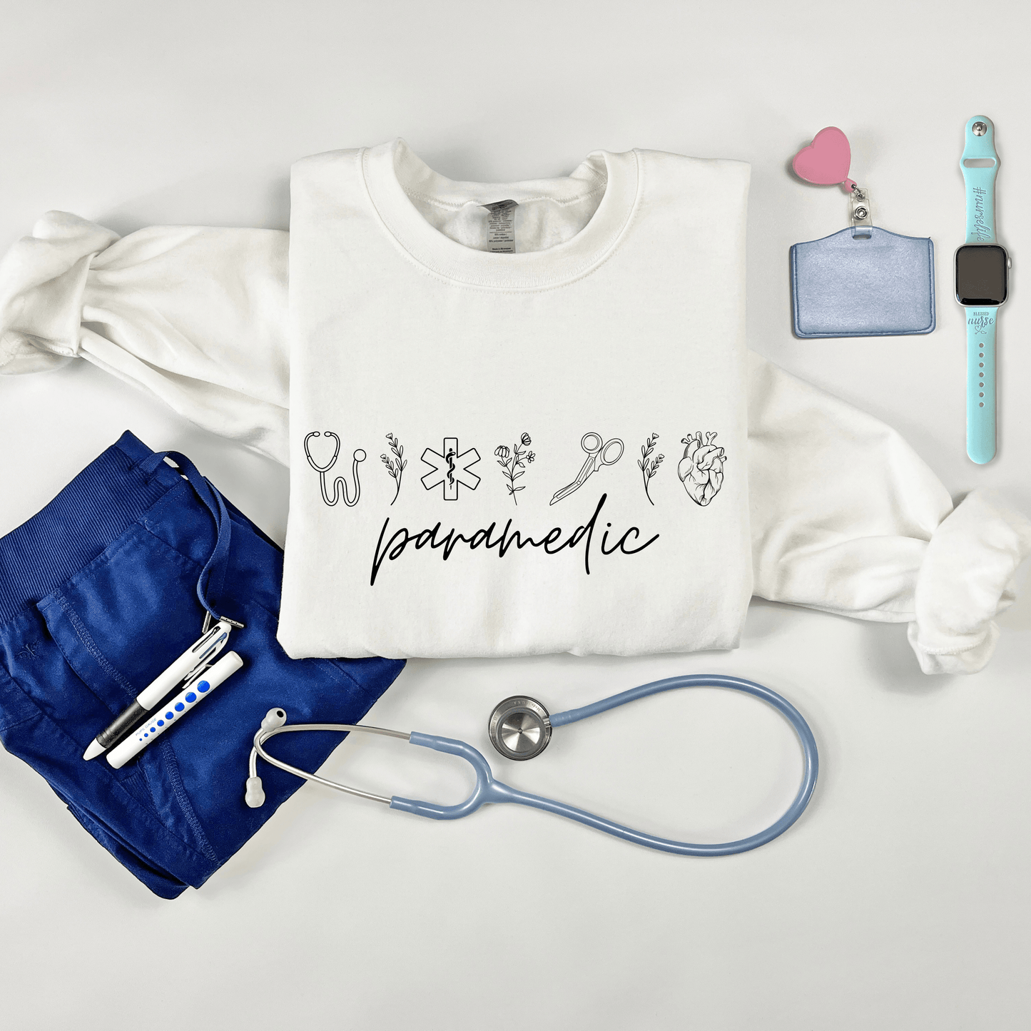 Paramedic Crewneck Sweatshirt | EMT Apparel | EMS Gift | First Responder Pullover