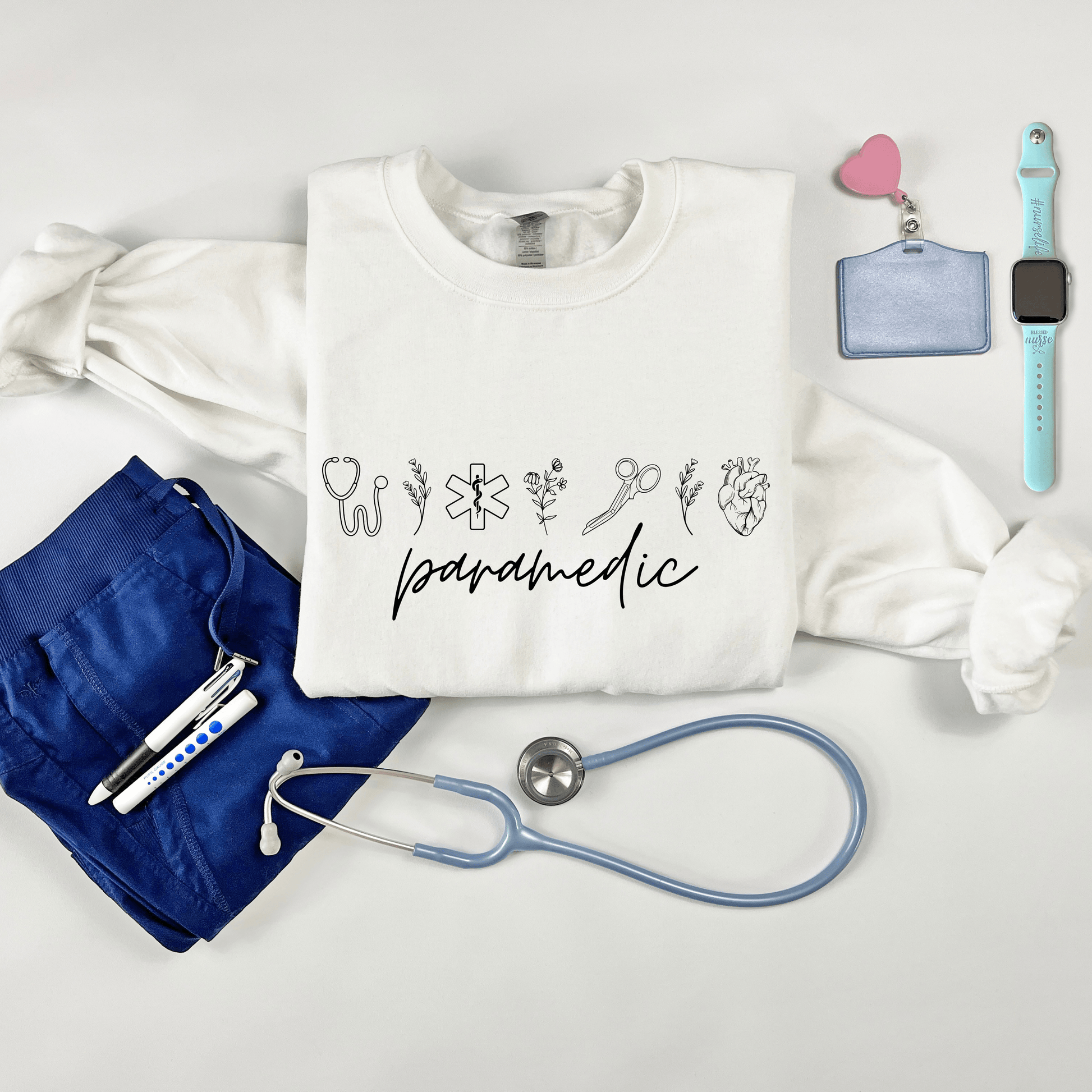 Paramedic Crewneck Sweatshirt | EMT Apparel | EMS Gift | First Responder Pullover