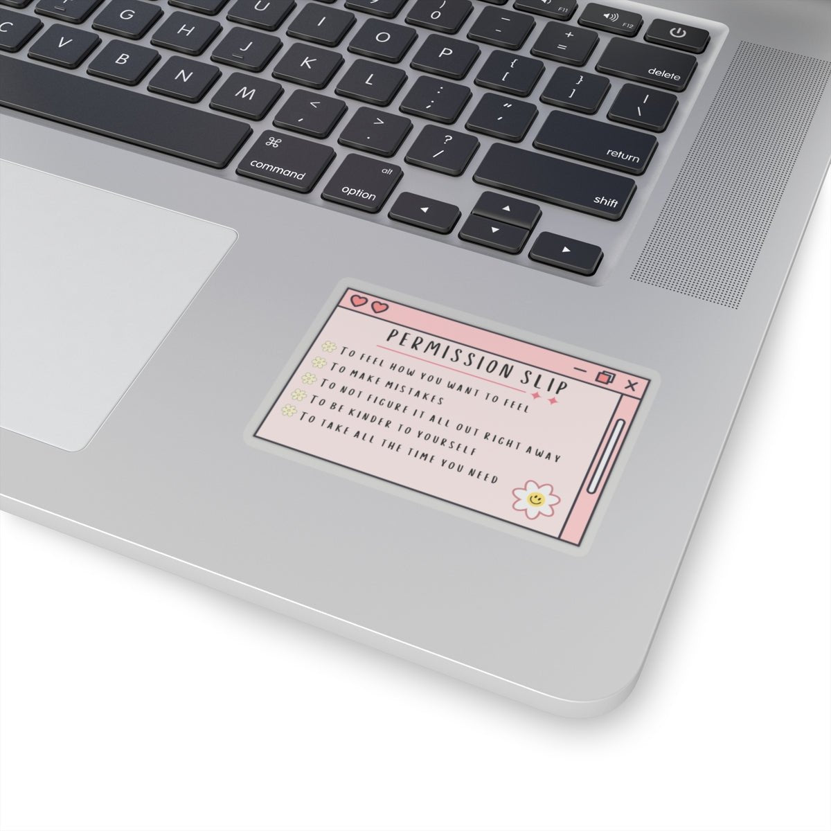 Permission Slip Mental Health Die-Cut Stickers – Supportive & Inspirational Healthcare Decals 3" × 3"