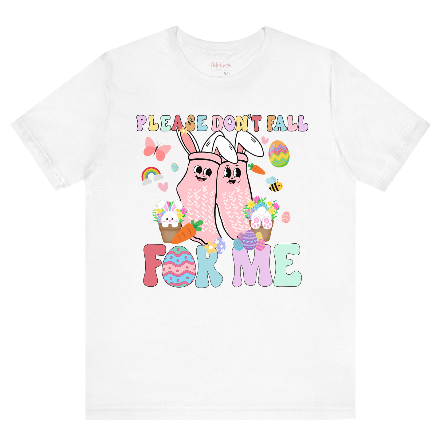 Please Don’t Fall For Me Nurse Medical Easter Tee – Fun Holiday Healthcare Shirt for Nurses White