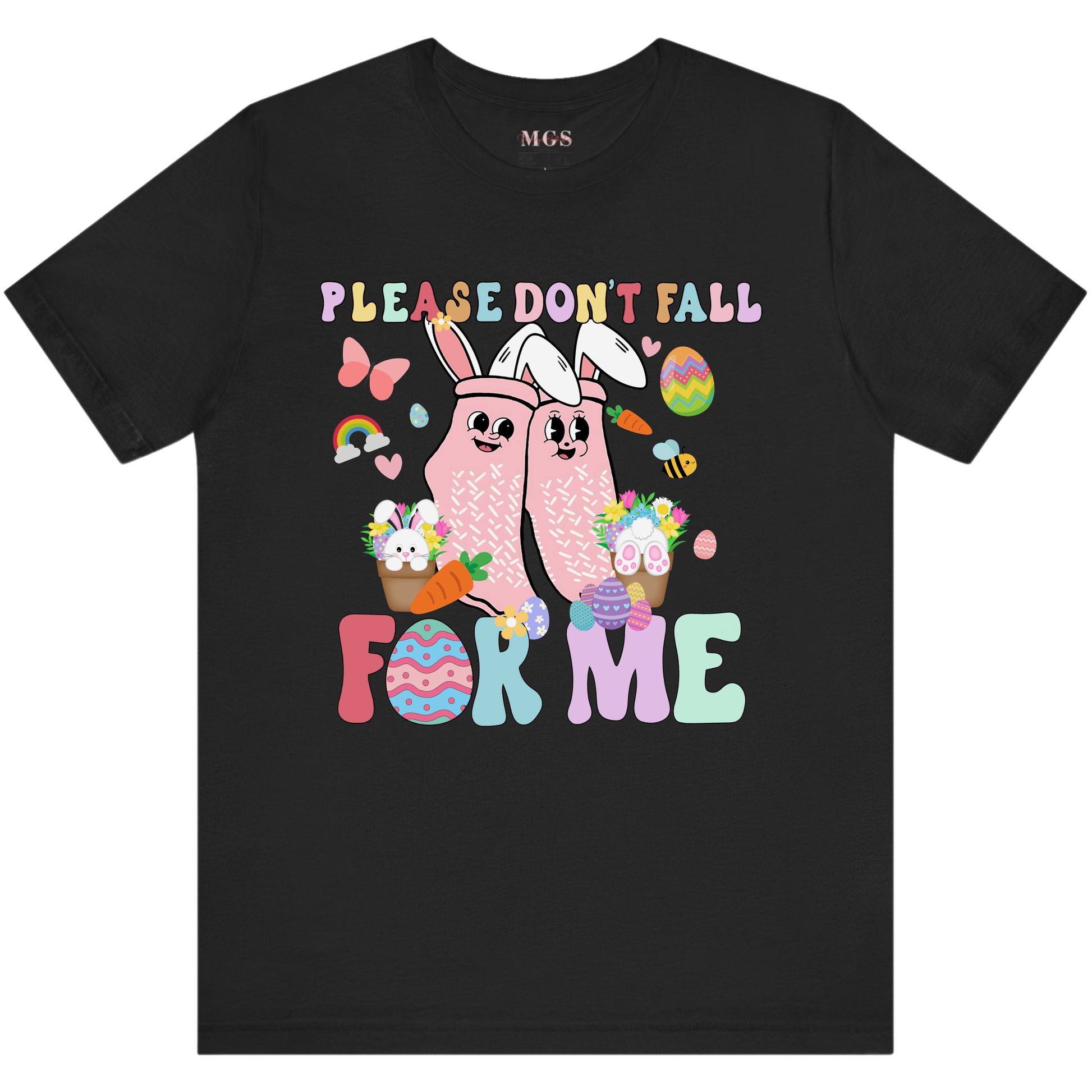Please Don’t Fall For Me Nurse Medical Easter Tee – Fun Holiday Healthcare Shirt for Nurses Black
