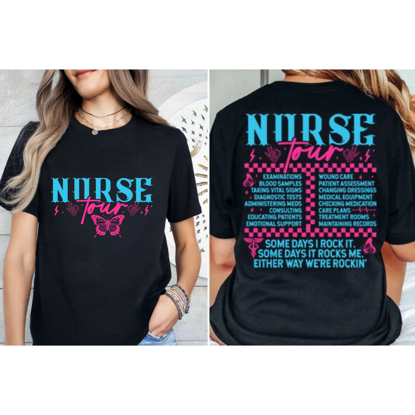 Nurse Tour Shirt – Funny Rock Concert-Inspired Nursing Tee for RNs, CNAs, and Healthcare Workers