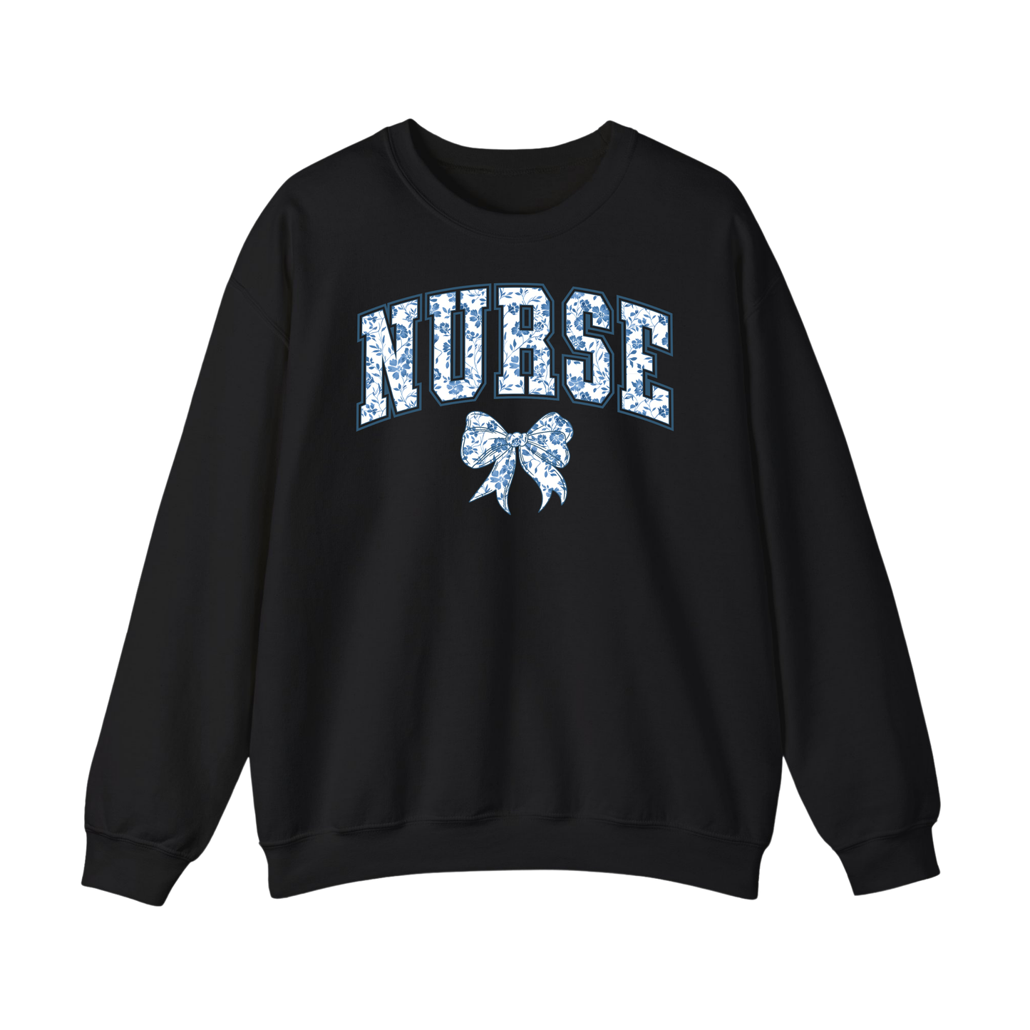 Nurse Chinoiserie Coquette Bow Sweater Women’s Sweater – Stylish Healthcare Apparel for Nurse
