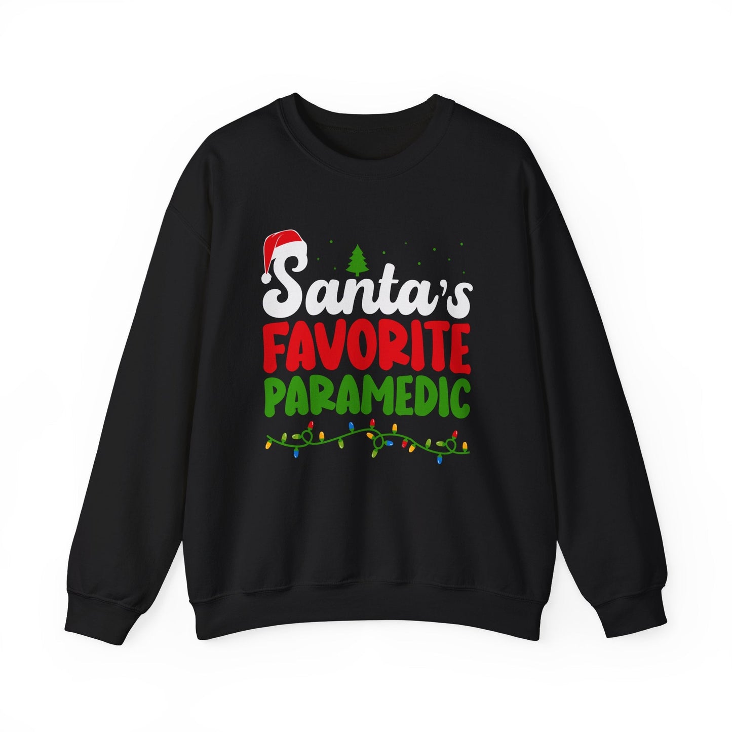 Santa’s Favorite Paramedic Ugly Christmas Sweater – Funny EMT Holiday Crewneck for First Responders & EMS | Festive Paramedic Gift