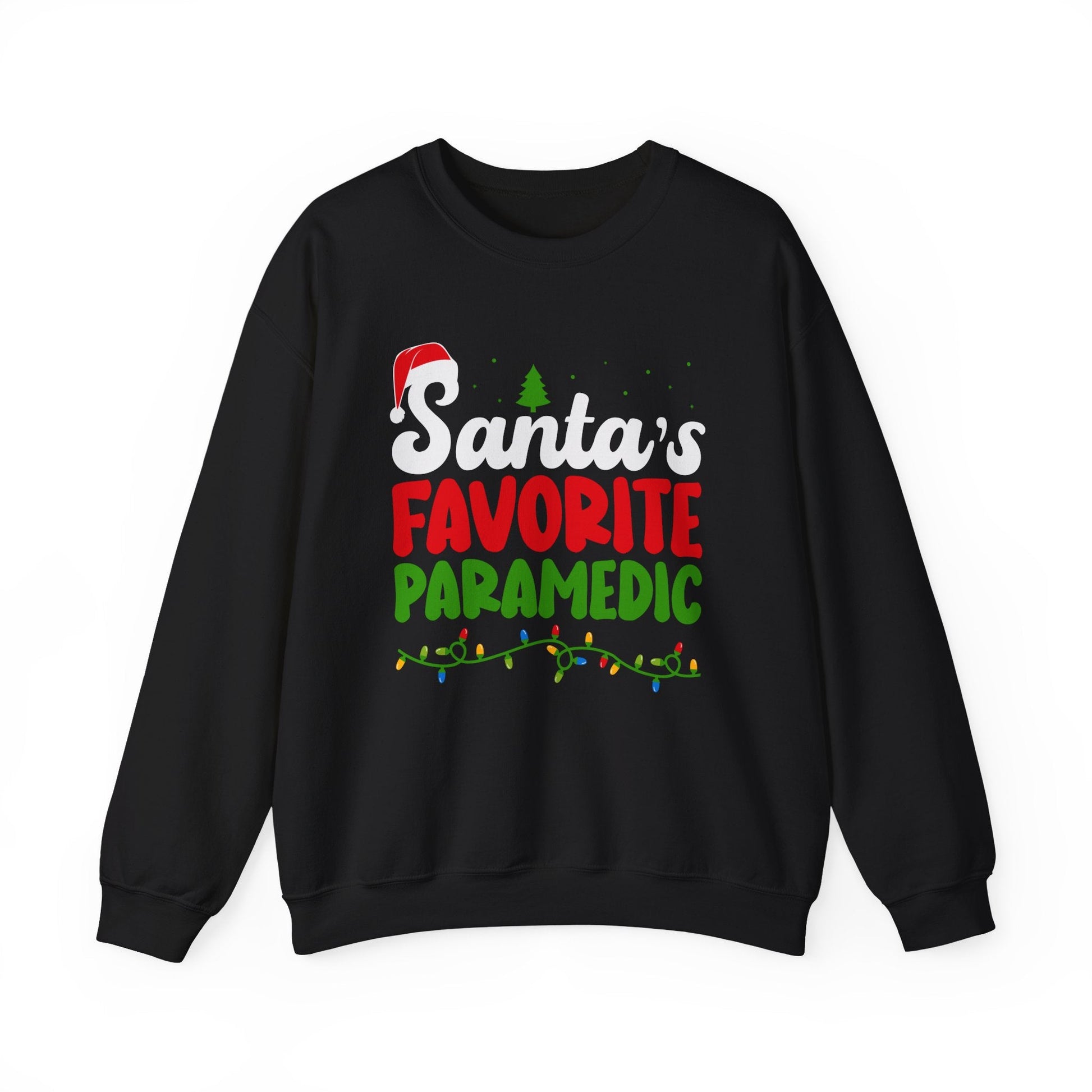 Santa’s Favorite Paramedic Ugly Christmas Sweater – Funny EMT Holiday Crewneck for First Responders & EMS | Festive Paramedic Gift