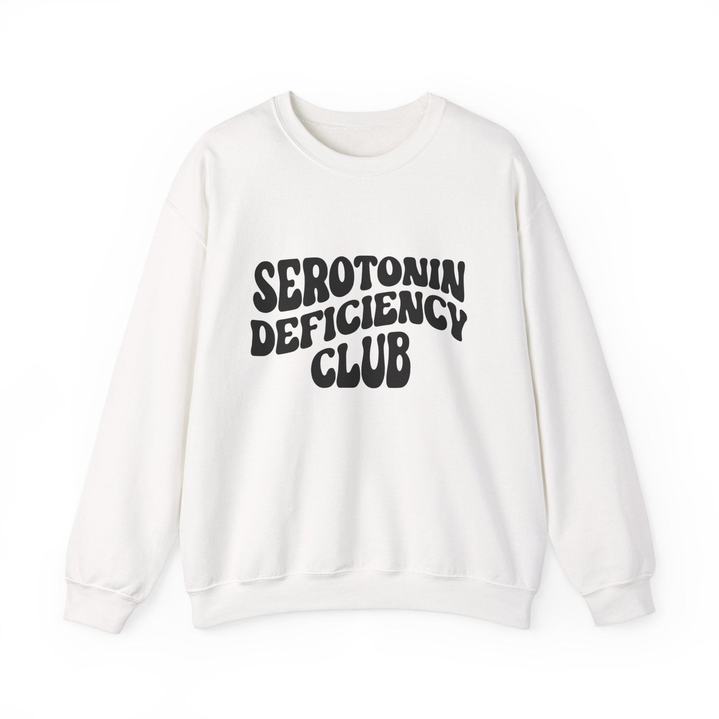 Serotonin Deficiency Club Women’s Sweater – Cozy Mental Health Awareness Apparel for Healthcare Professionals White