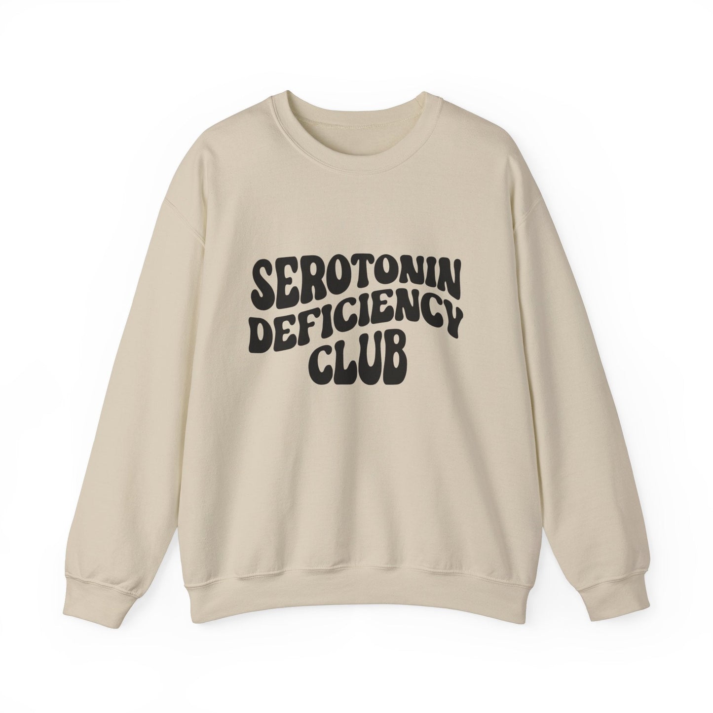 Serotonin Deficiency Club Women’s Sweater – Cozy Mental Health Awareness Apparel for Healthcare Professionals Sand