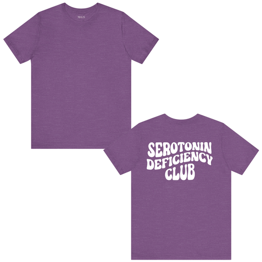 Serotonin Deficiency Club Women’s T-Shirt – Mental Health Awareness Apparel for Healthcare Professionals Lilac