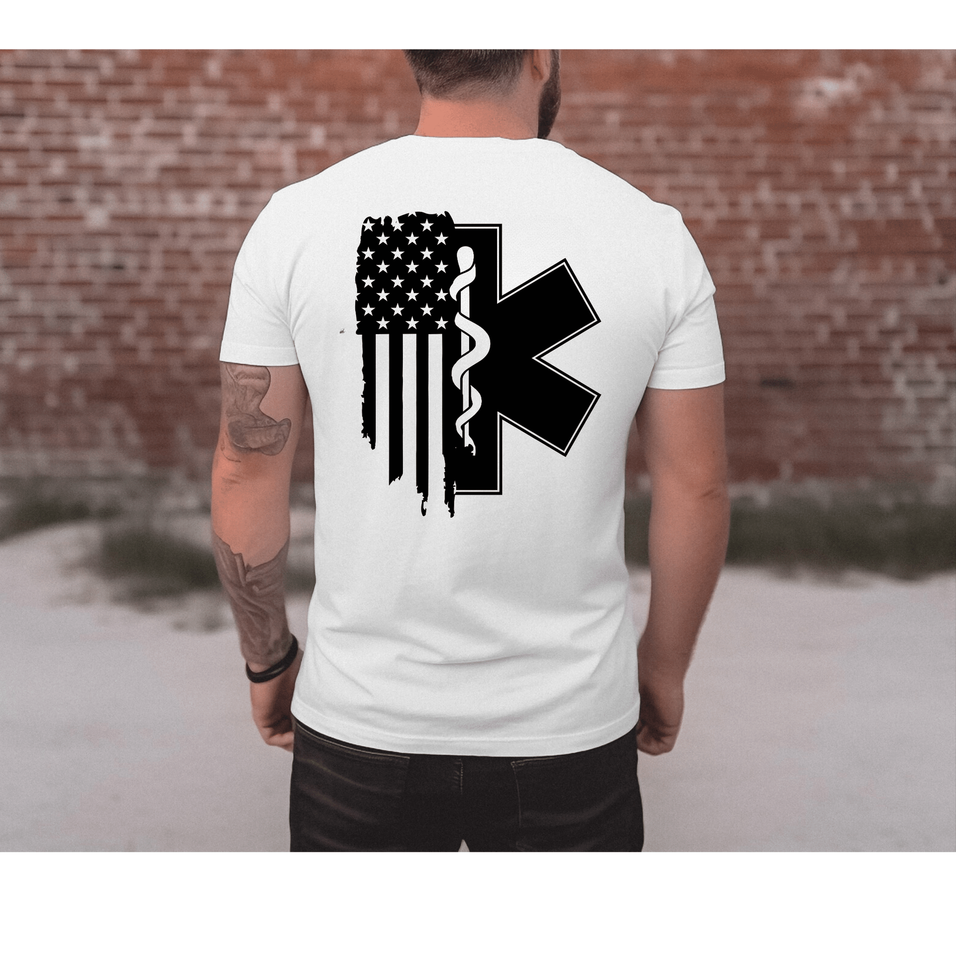 Star of Life EMS Shirt – EMT Paramedic American Flag First Responder Apparel