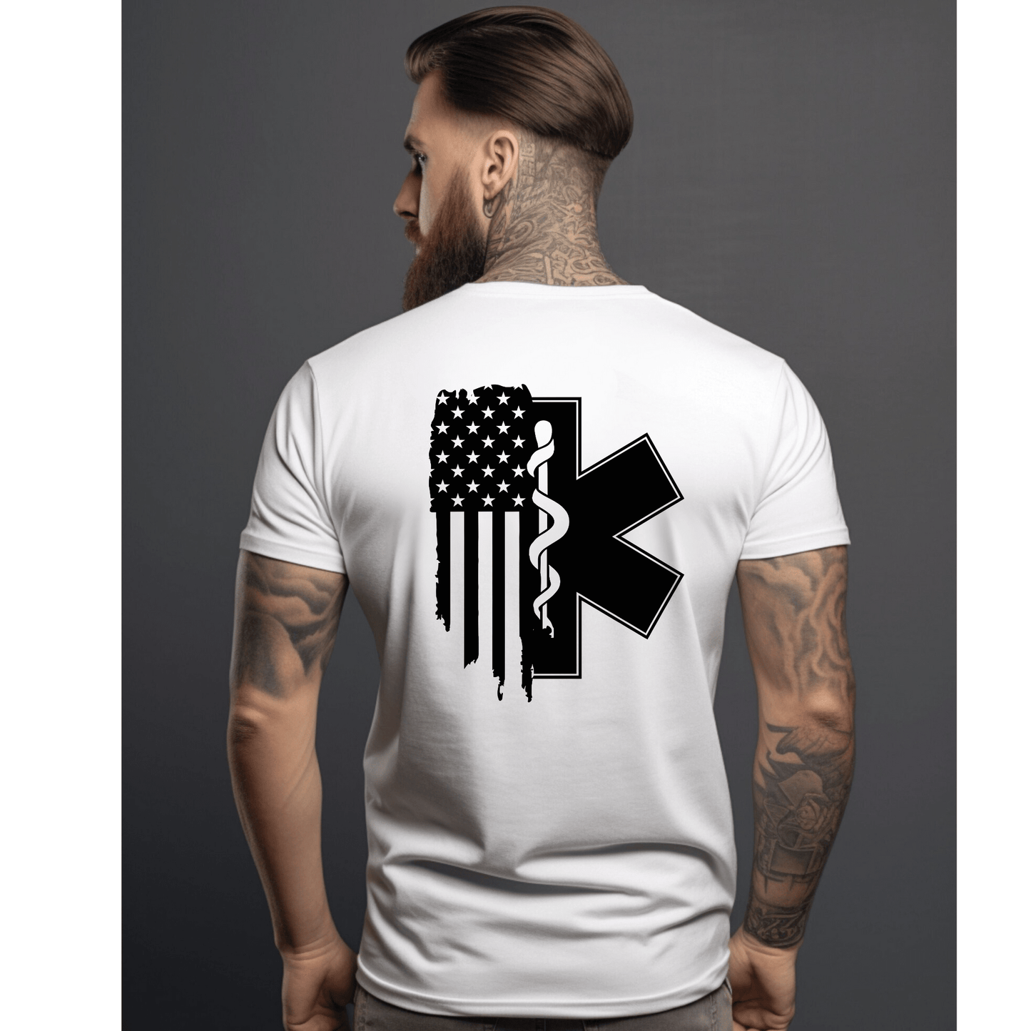 Star of Life EMS Shirt – EMT Paramedic American Flag First Responder Apparel