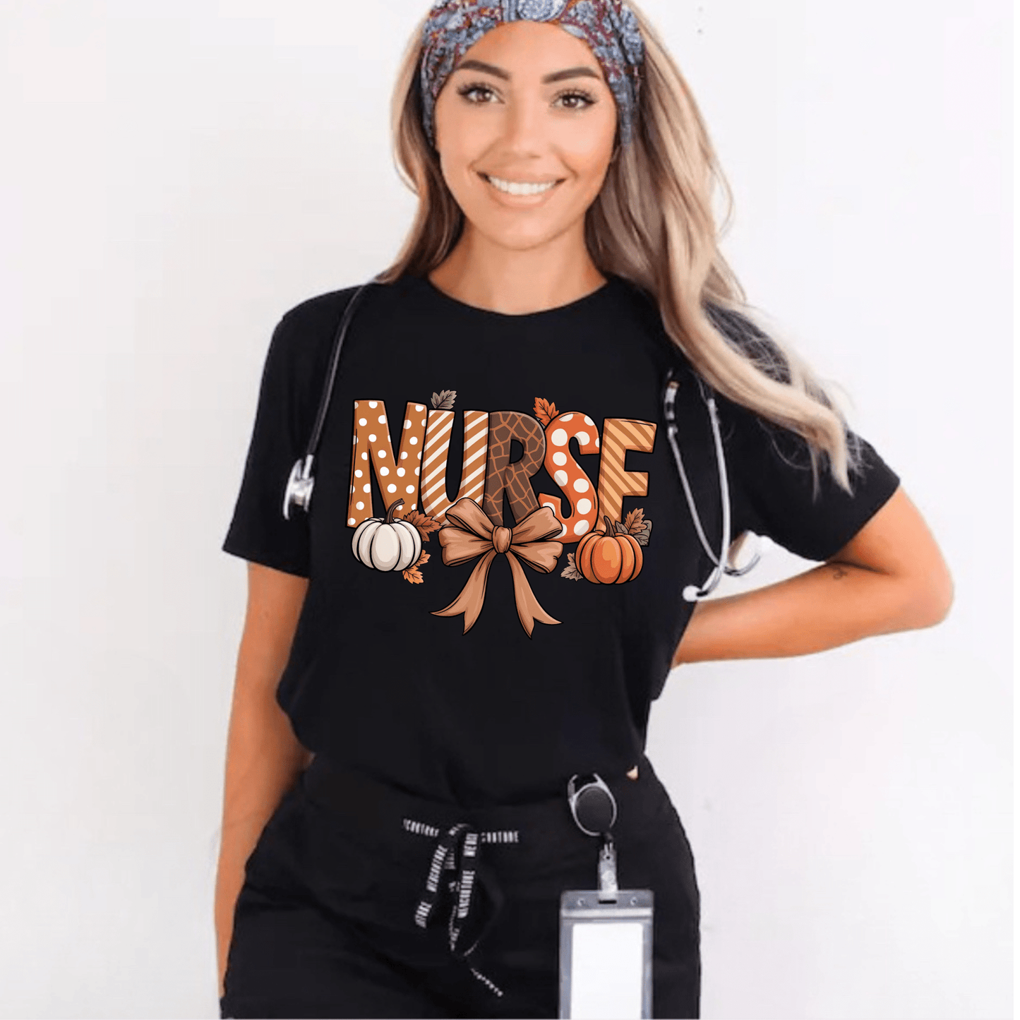 Thanksgiving Nurse Shirt – Festive Fall Tee with Turkey & Pumpkin Design | Cute Nurse Thanksgiving Gift for RN, LPN, CNA & Healthcare Workers