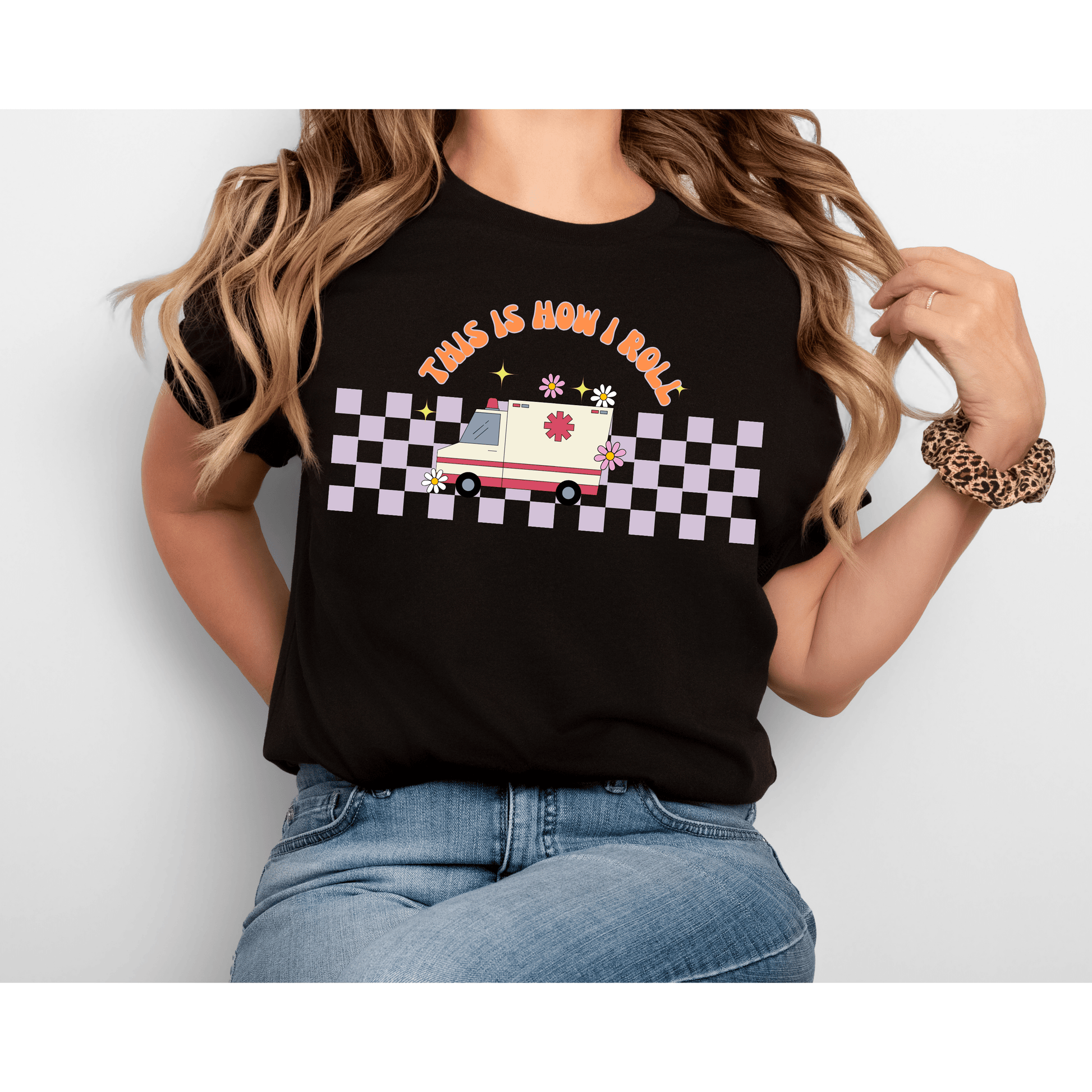 This Is How I Roll Women’s EMS T-Shirt – Fun & Proud Paramedic Apparel for Women Black