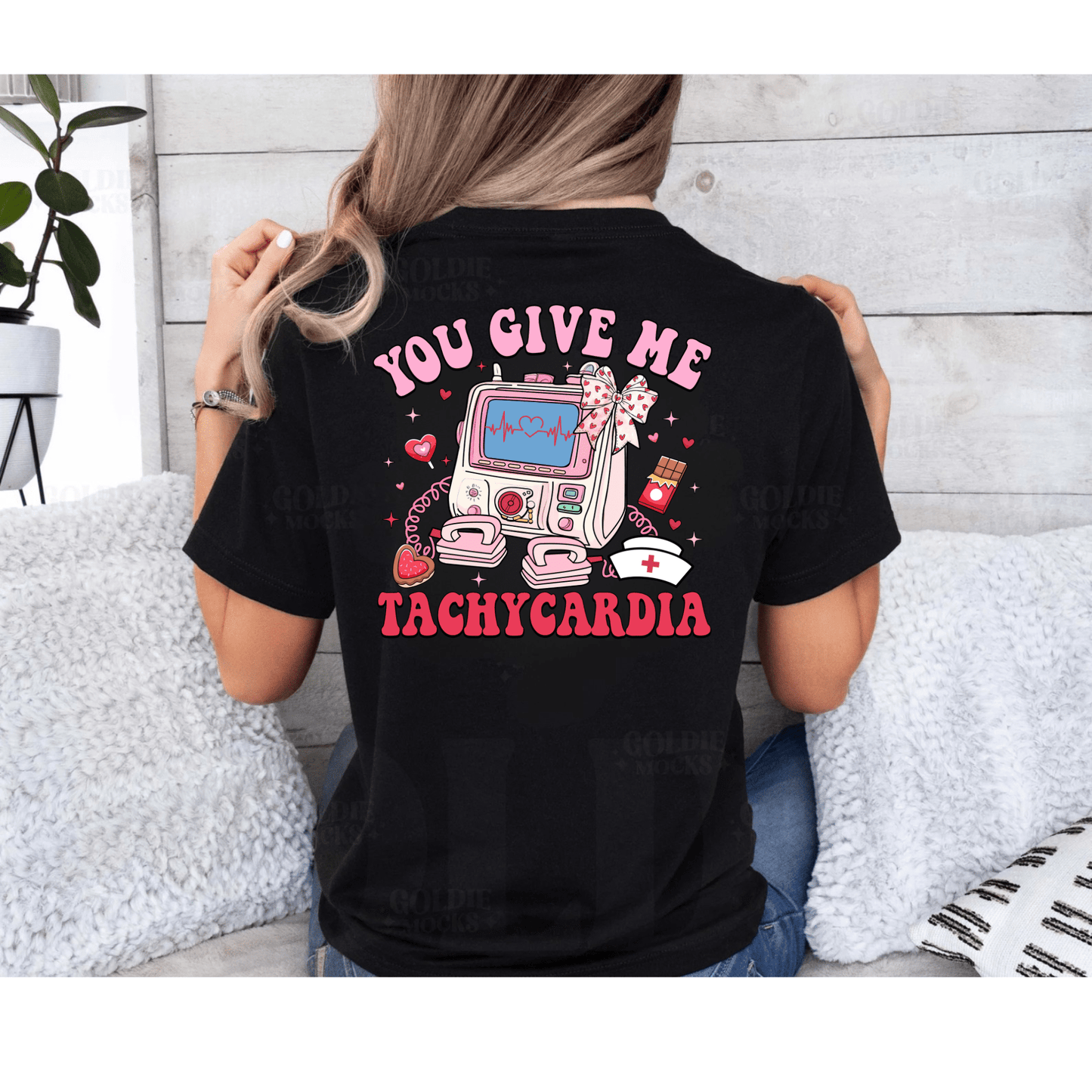You Give Me Tachycardia Valentine’s Day T-Shirt – Cute & Funny Healthcare Valentine’s Apparel