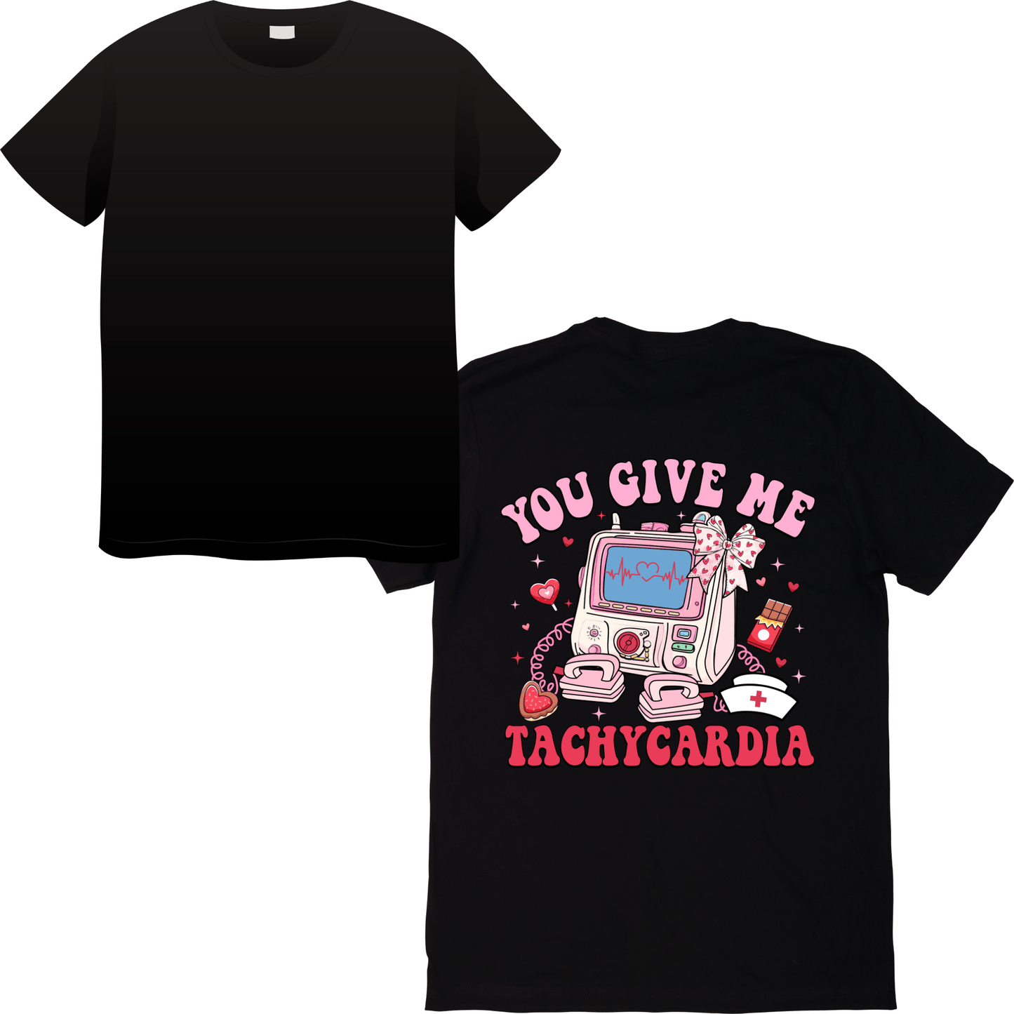 You Give Me Tachycardia Valentine’s Day T-Shirt – Cute & Funny Healthcare Valentine’s Apparel